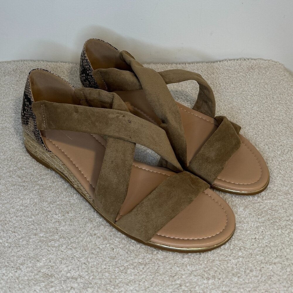 Vintage Havana | Pia Open Toe Wedge Sandal | Snake VH16